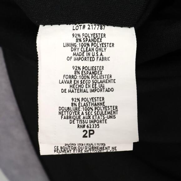 Betsy and Adam Dress Petites 2P Black Slit Sleeve Stretch Knit Rhinestones Long - Picture 12 of 16